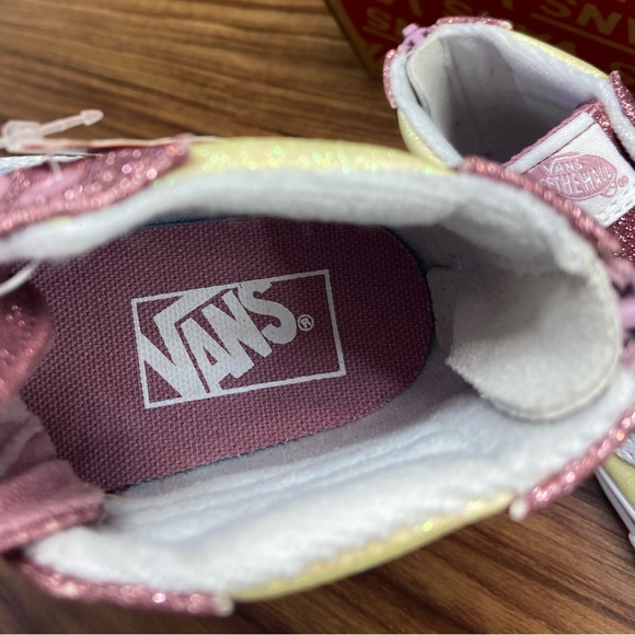 🆕 Vans Sk8-Hi Zip glitter girls sneakers - Picture 9 of 14